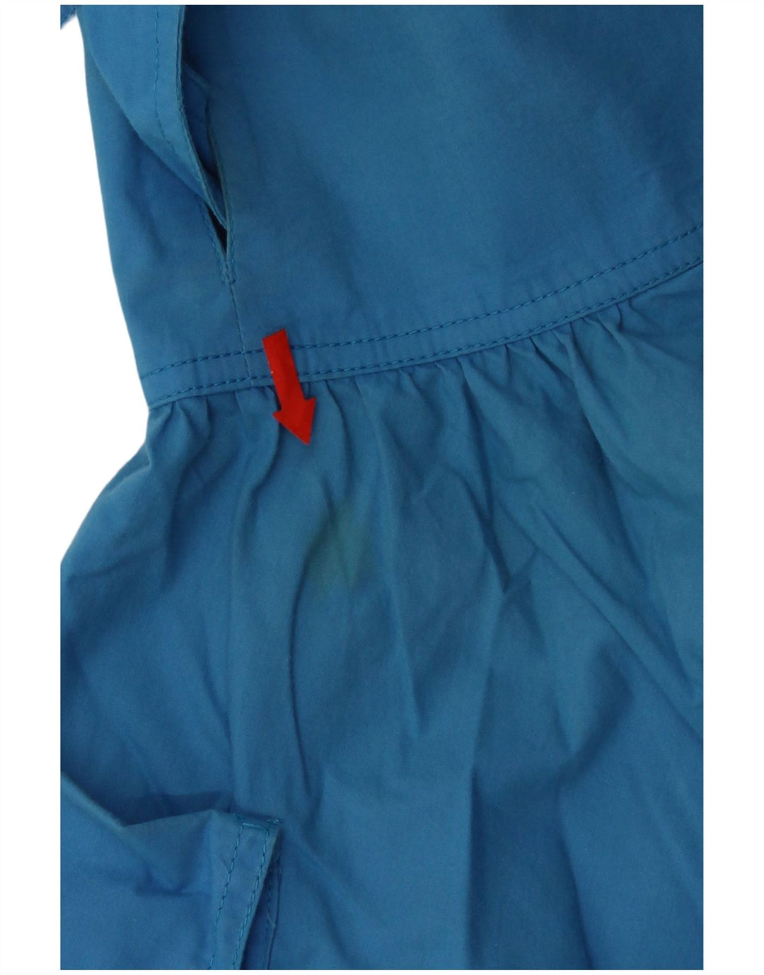 Saia feminina vintage evasê pequena W27 algodão azul