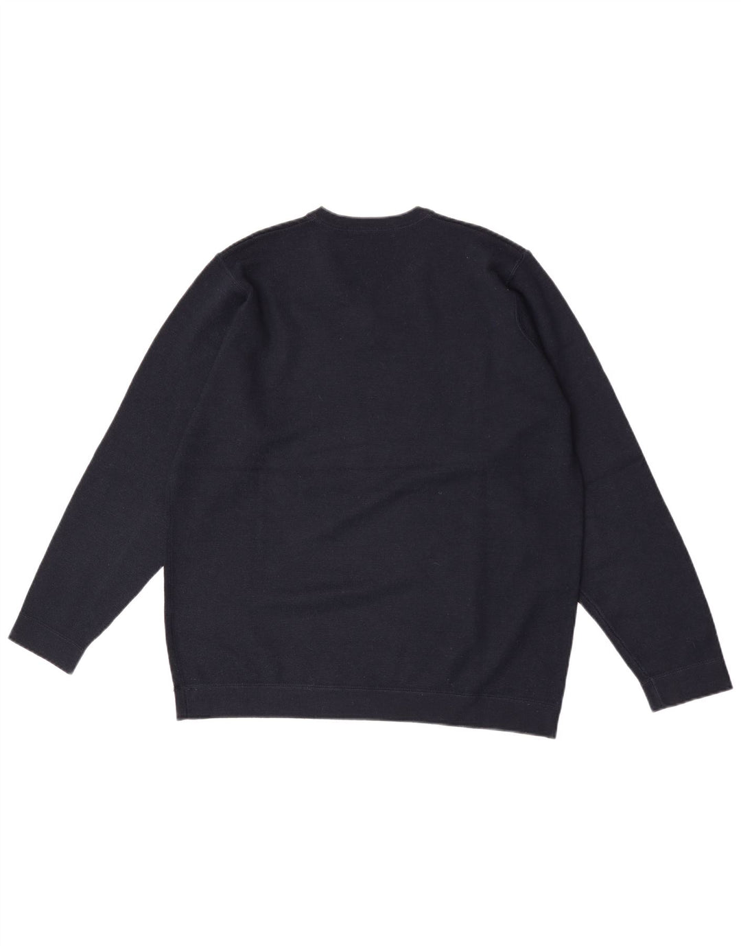 Suéter masculino Marks & Spencer com decote em V médio azul marinho acrílico