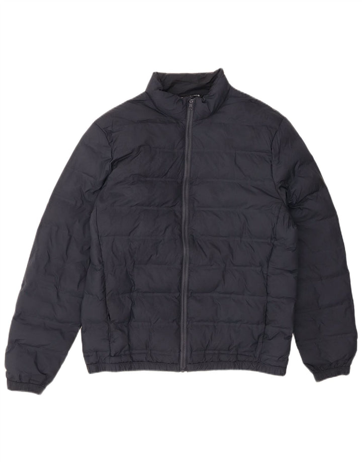 Jaqueta acolchoada masculina ZARA UK 40 grande azul marinho