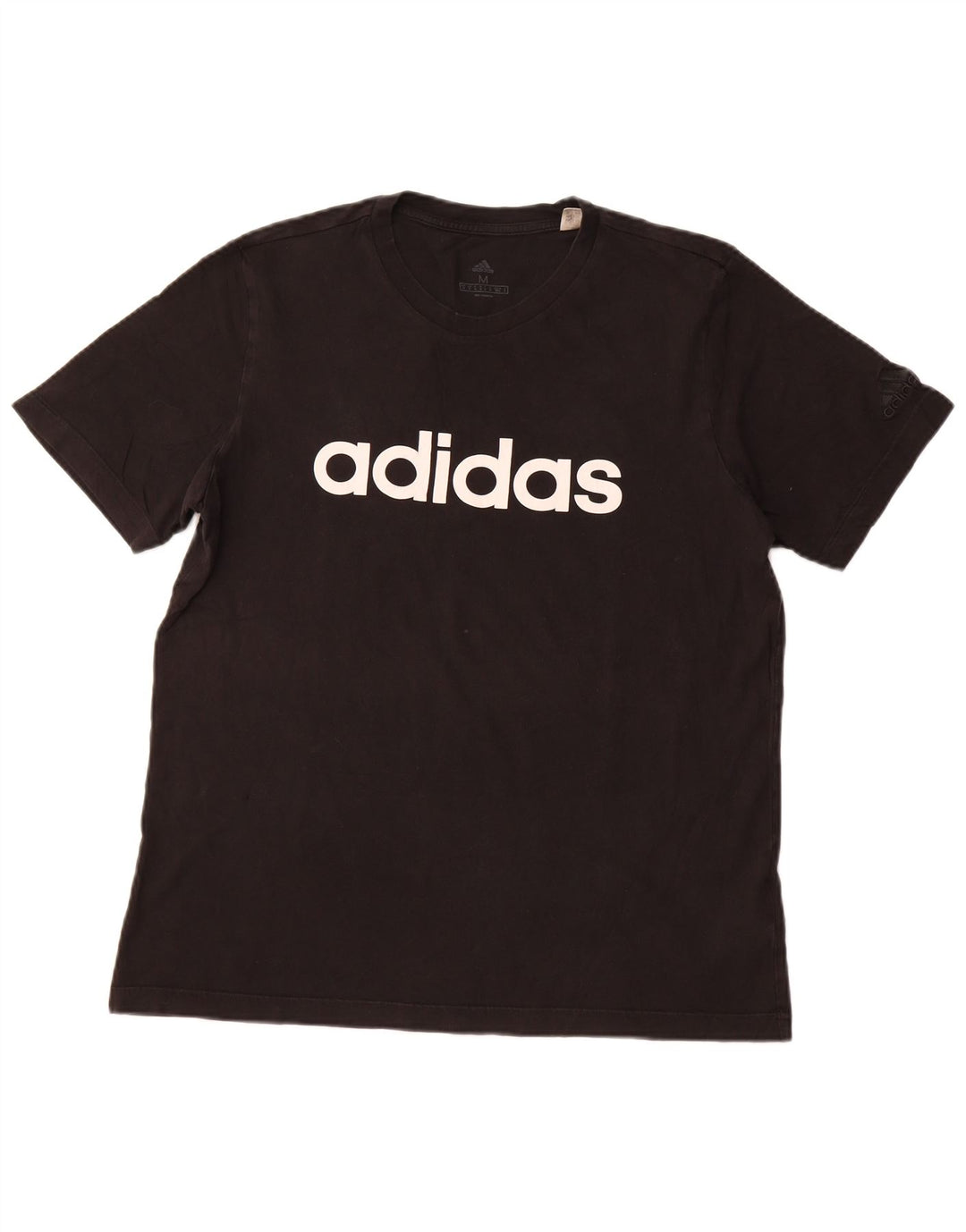 ADIDAS Mens Graphic T-Shirt Top Médio Algodão Preto