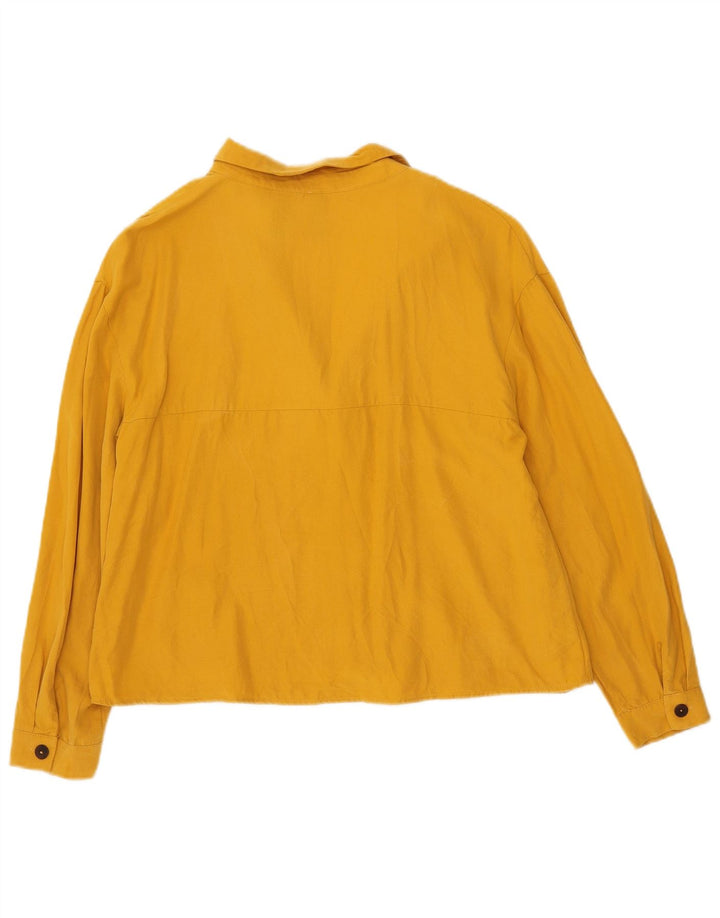 Zara Camisa Trafaluc Mulher UK 16 Grande Amarelo