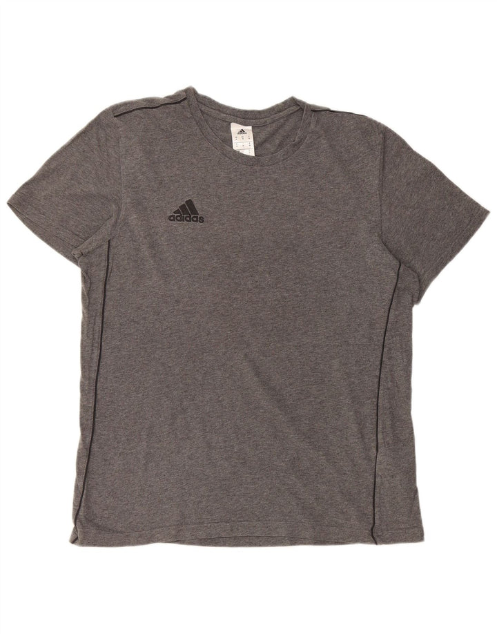 Camiseta masculina ADIDAS Top cinza médio algodão
