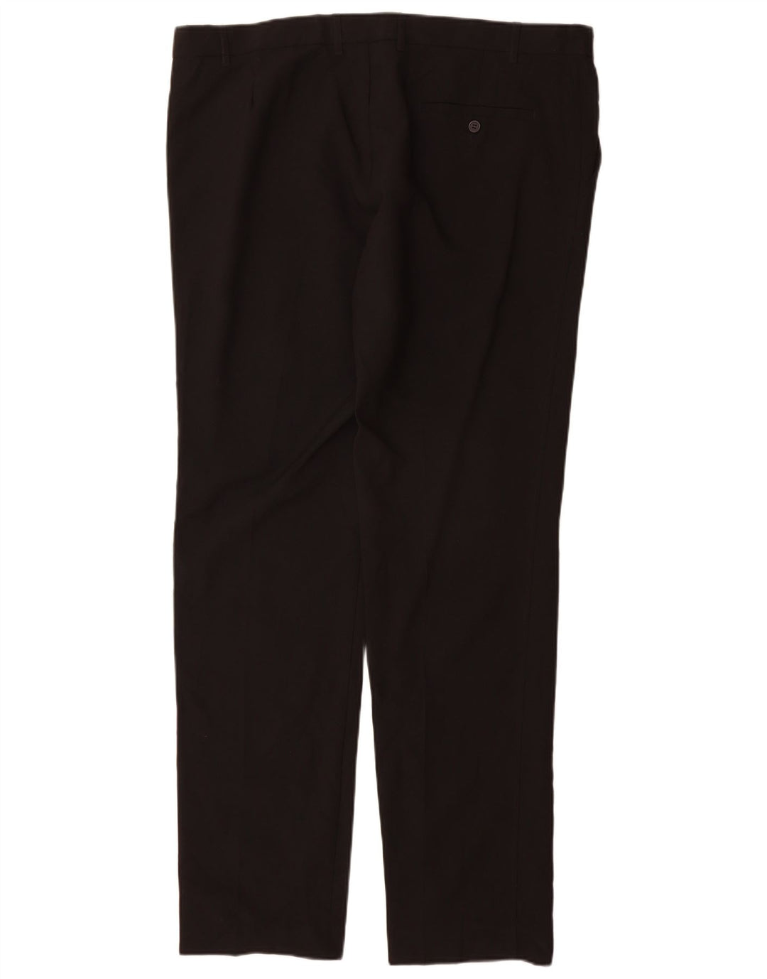 Calça chino reta masculina Marks & Spencer W40 L35 poliéster preto