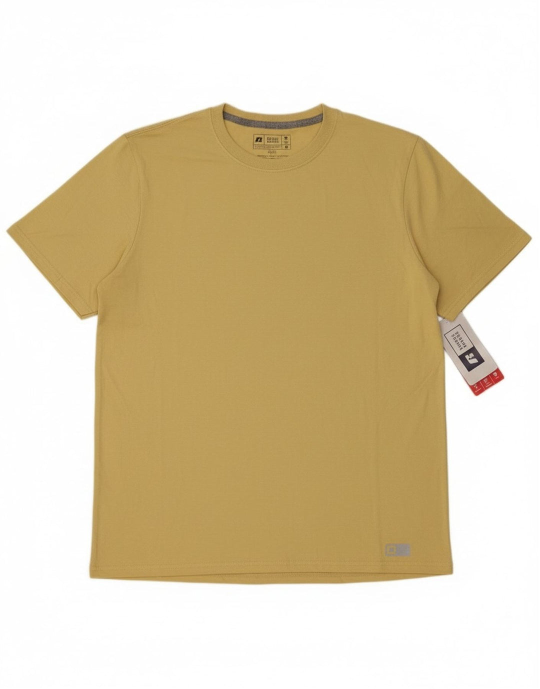 Russell Athletic Mens Camiseta Top Médio Algodão Amarelo
