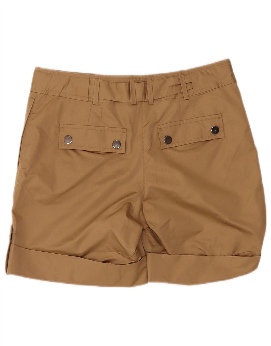 Shorts cargo feminino Massimo Dutti EU 40 médio W30 poliéster bege
