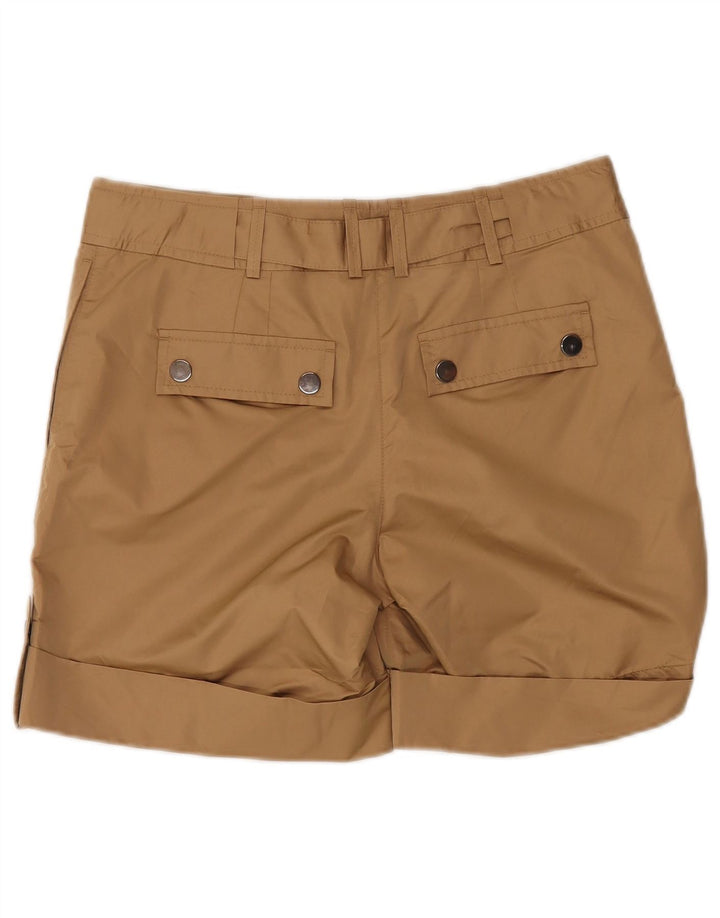 Shorts cargo feminino Massimo Dutti EU 40 médio W30 poliéster bege
