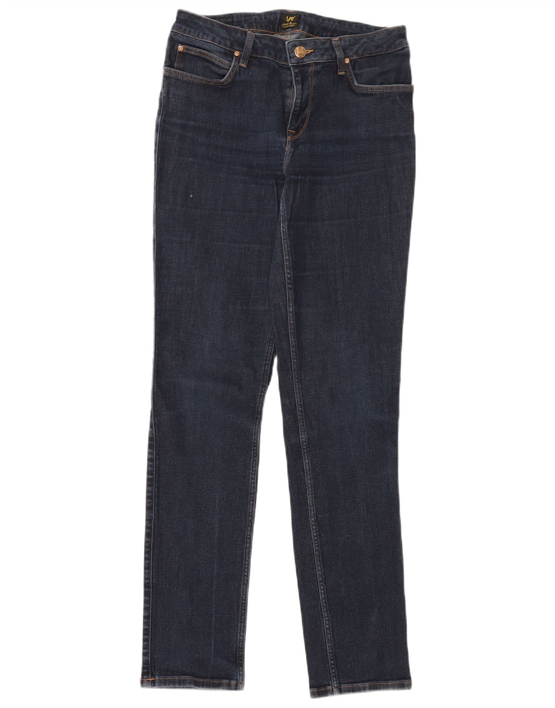 LEE Womens Marion Straight Jeans W30 L33 Azul Algodão