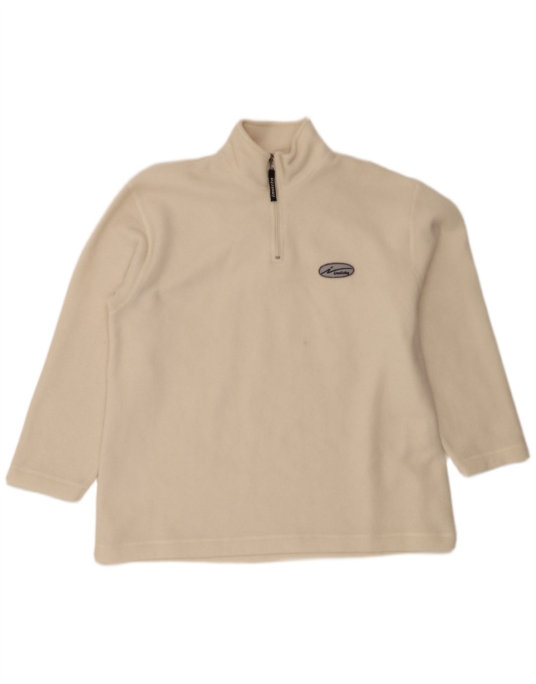 Suéter de lã masculino Invicta com zíper e gola XL em poliéster branco