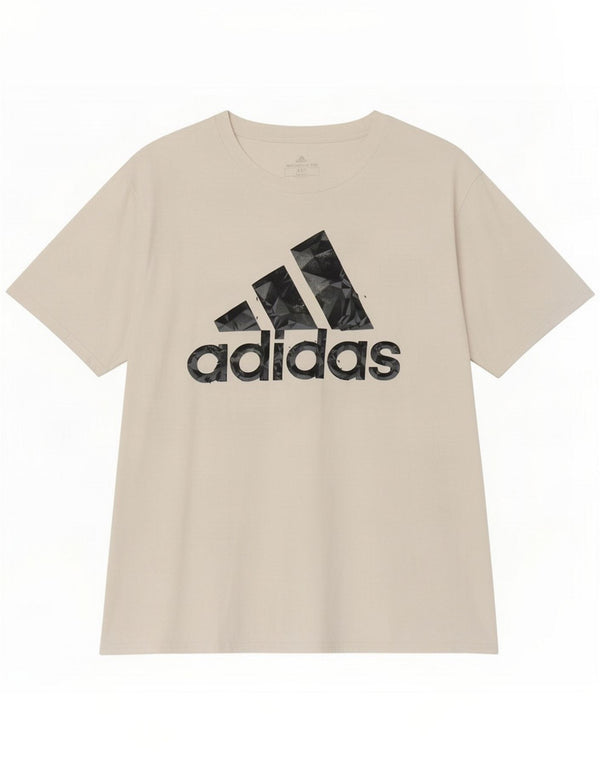 Adidas Mens Graphic T-Shirt Top Grande Algodão Branco