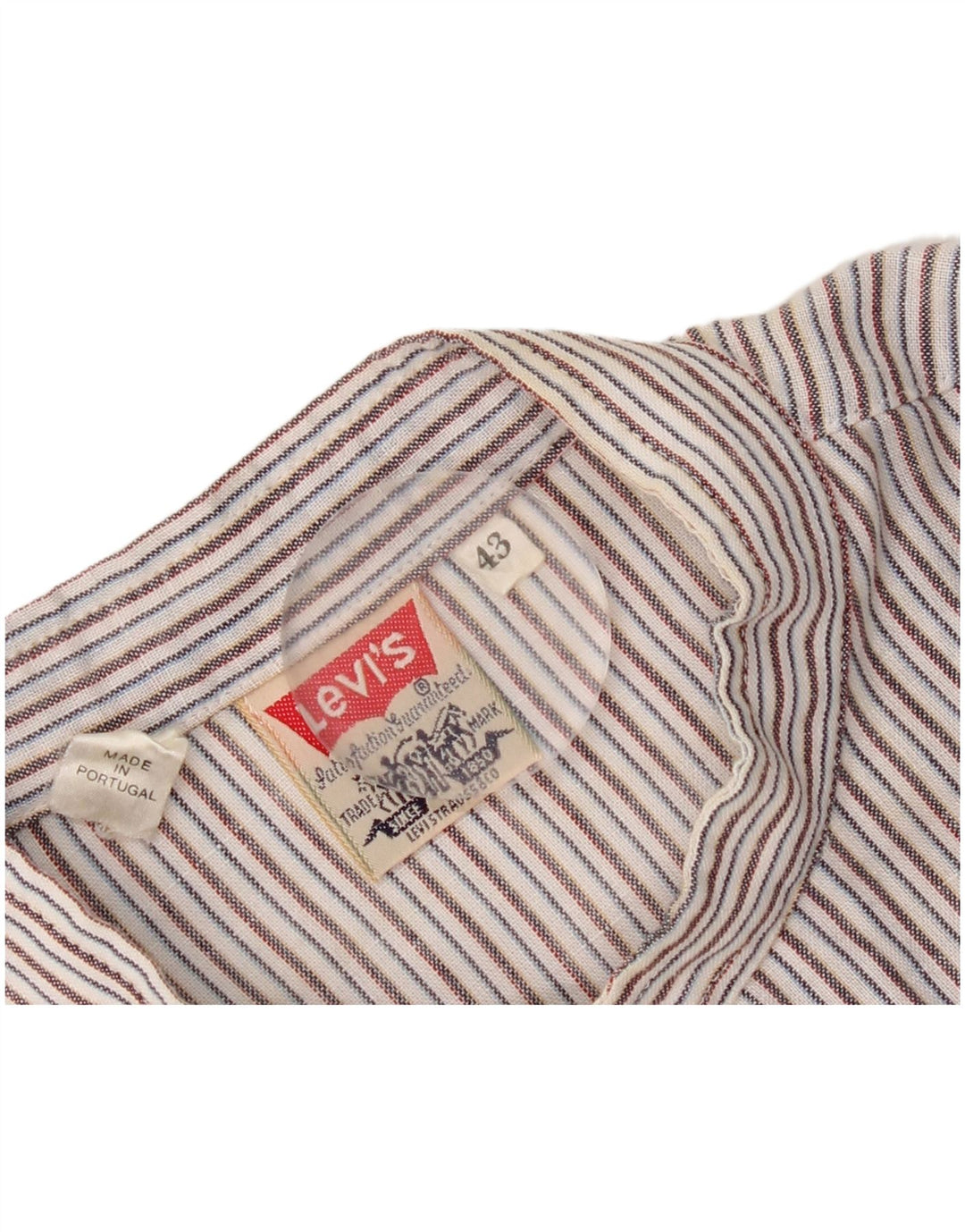 Camisa masculina Levi's tamanho 43 grande algodão listrado multicolorido