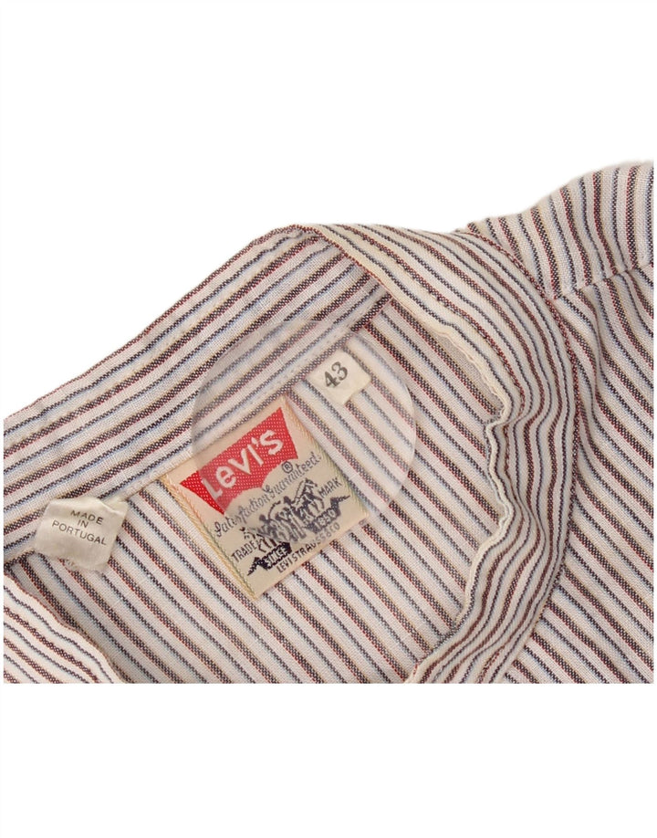 Camisa masculina Levi's tamanho 43 grande algodão listrado multicolorido