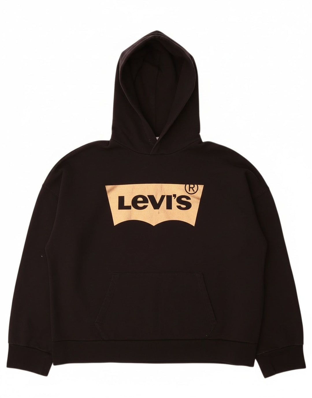 Moletom com capuz gráfico masculino Levi's pequeno algodão preto