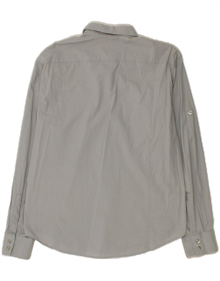 HUGO BOSS Mens Slim Fit Shirt Large Grey Vintage Hugo Boss and Second-Hand Hugo Boss from Messina Hembry 