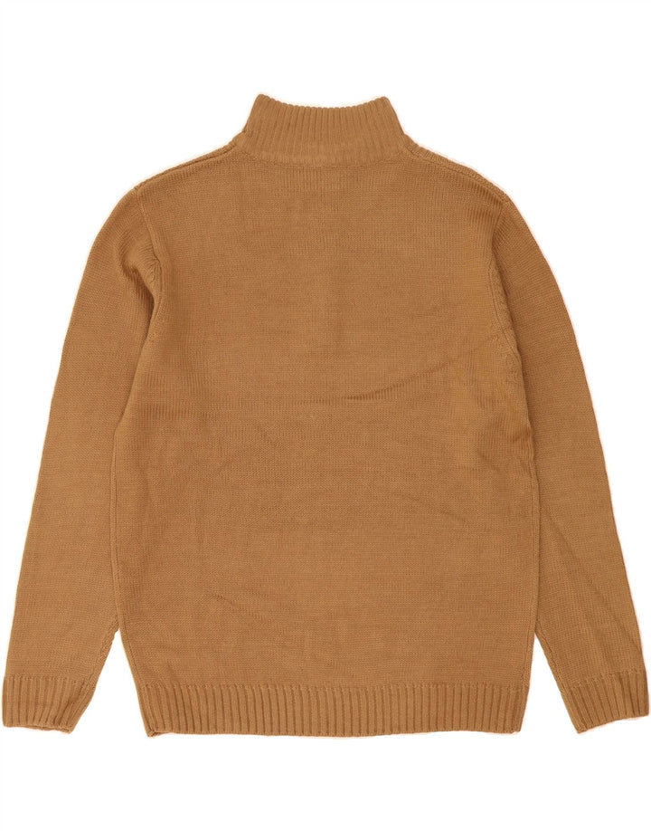 PIERRE CARDIN Mens Zip Neck Jumper Sweater XL Brown Acrylic Vintage Pierre Cardin and Second-Hand Pierre Cardin from Messina Hembry 
