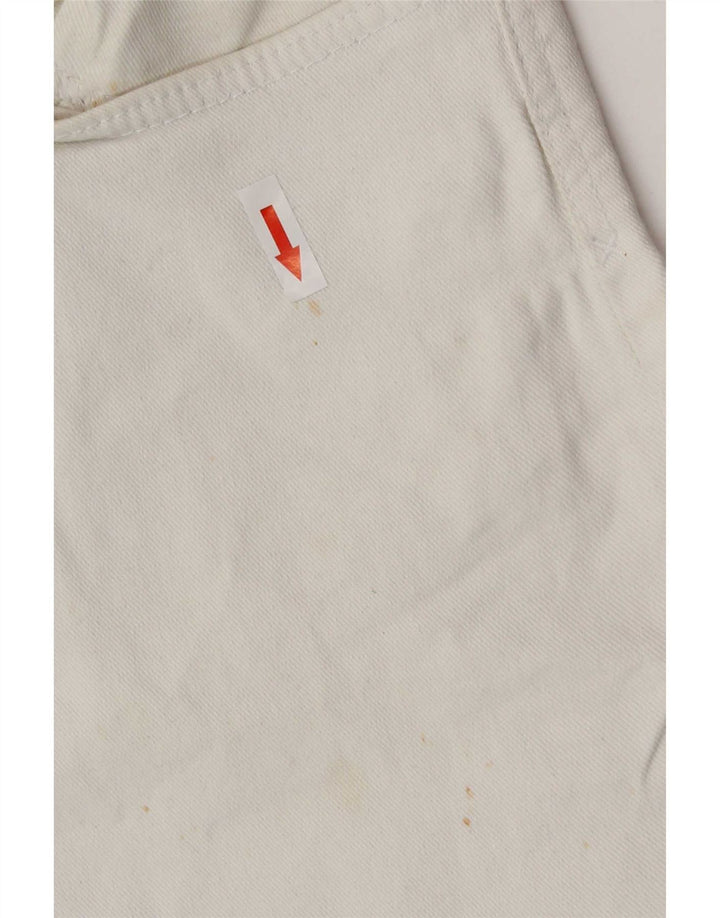 Zara Jeans masculino cortado desgastado EU 40 médio W31 L25 algodão branco