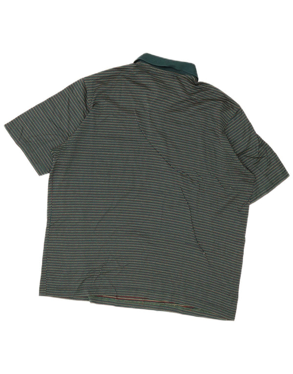 Camisa polo masculina AUSTRALIAN L'ALPINA IT 50 algodão listrado verde médio