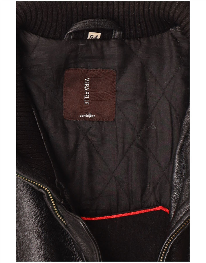 Jaqueta de couro masculina CONBIPEL IT 54 XL couro preto