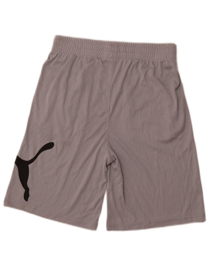 Shorts esportivos gráficos PUMA para meninos 13-14 anos XL cinza