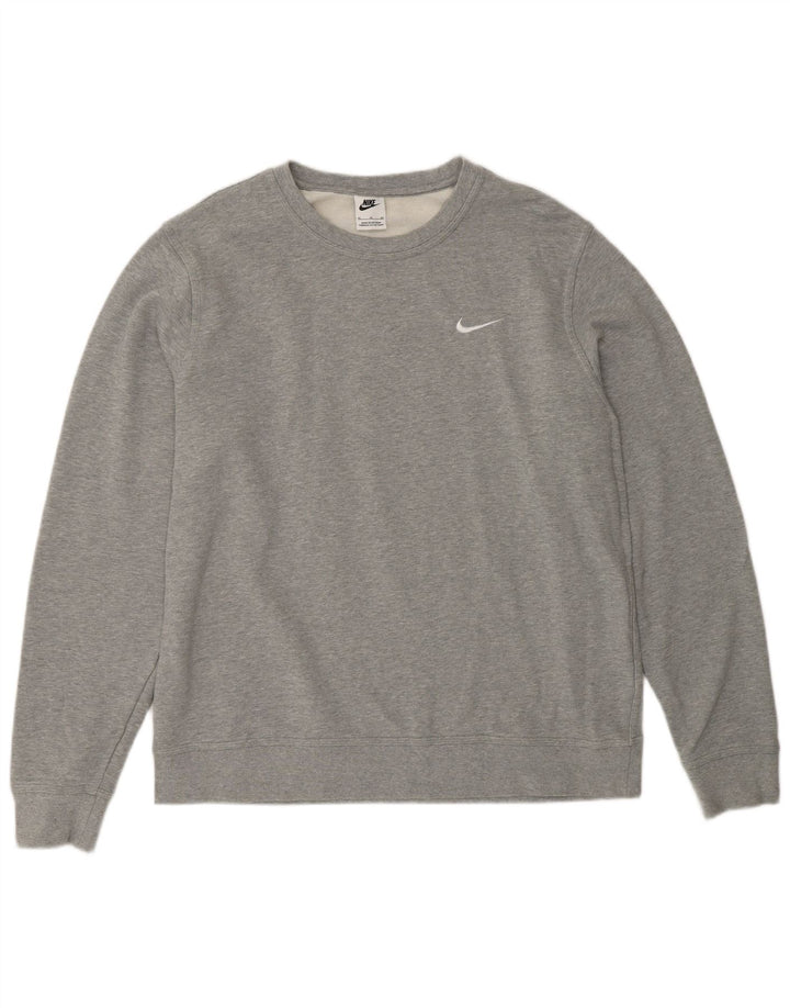 Moletom masculino Nike Jumper XL cinza manchado de algodão