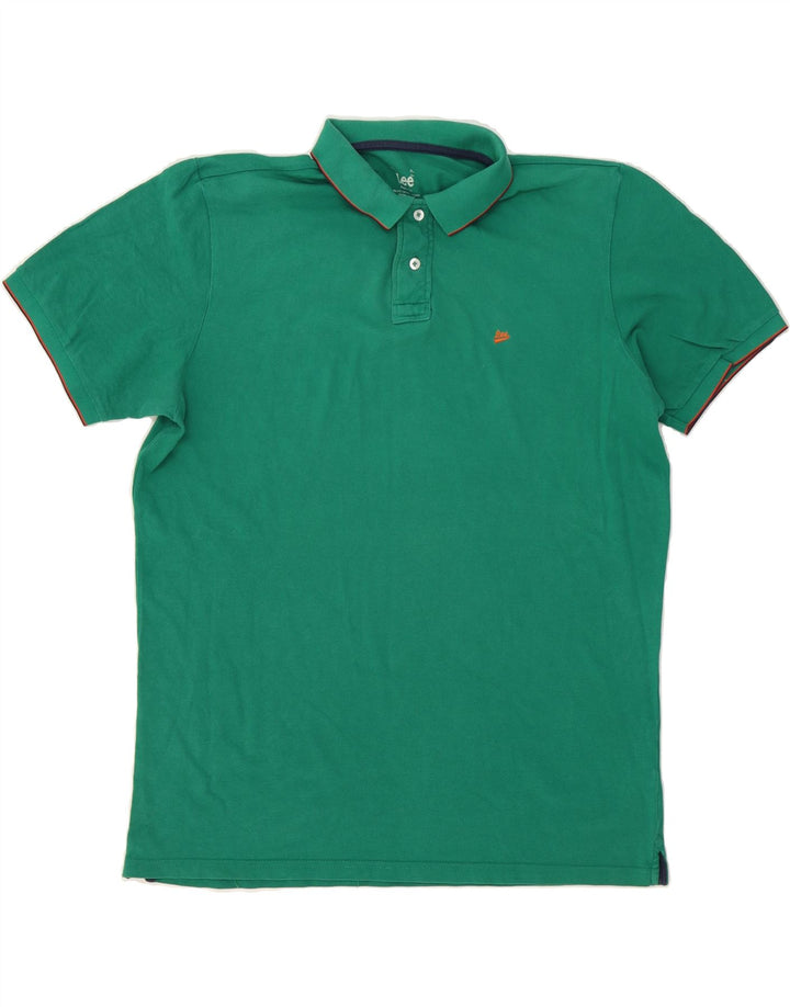 LEE Mens Regular Fit Polo Shirt XL Green Cotton Vintage Lee and Second-Hand Lee from Messina Hembry 