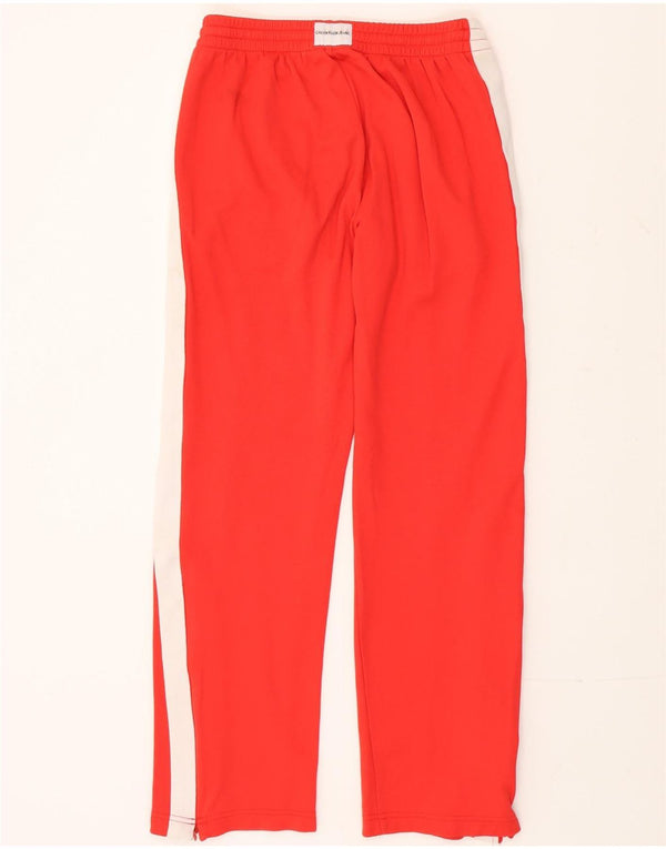 Calça de treino feminina Calvin Klein Reino Unido 10 pequeno algodão colorblock vermelho