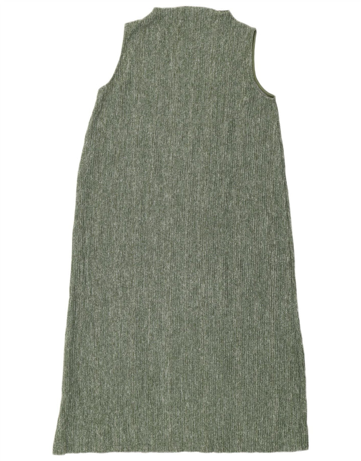 ZARA Womens Sleeveless Maxi Dress UK 14 Medium Green Polyester