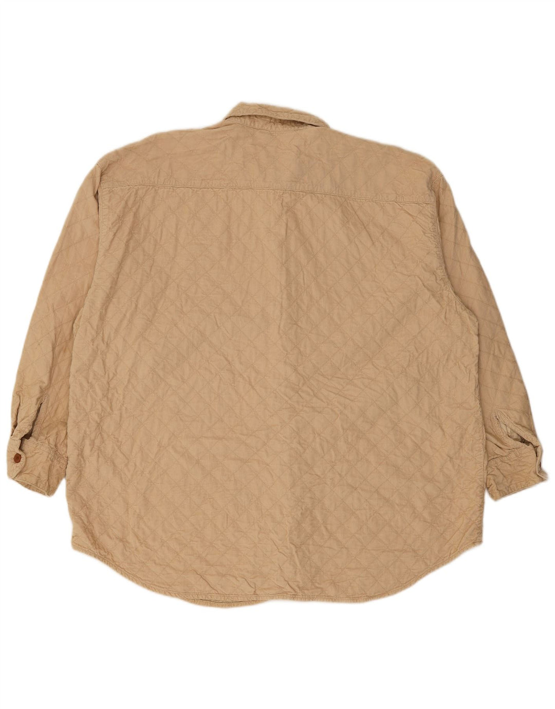 Camisa feminina de veludo cotelê EDDIE BAUER Reino Unido 16 grande algodão bege