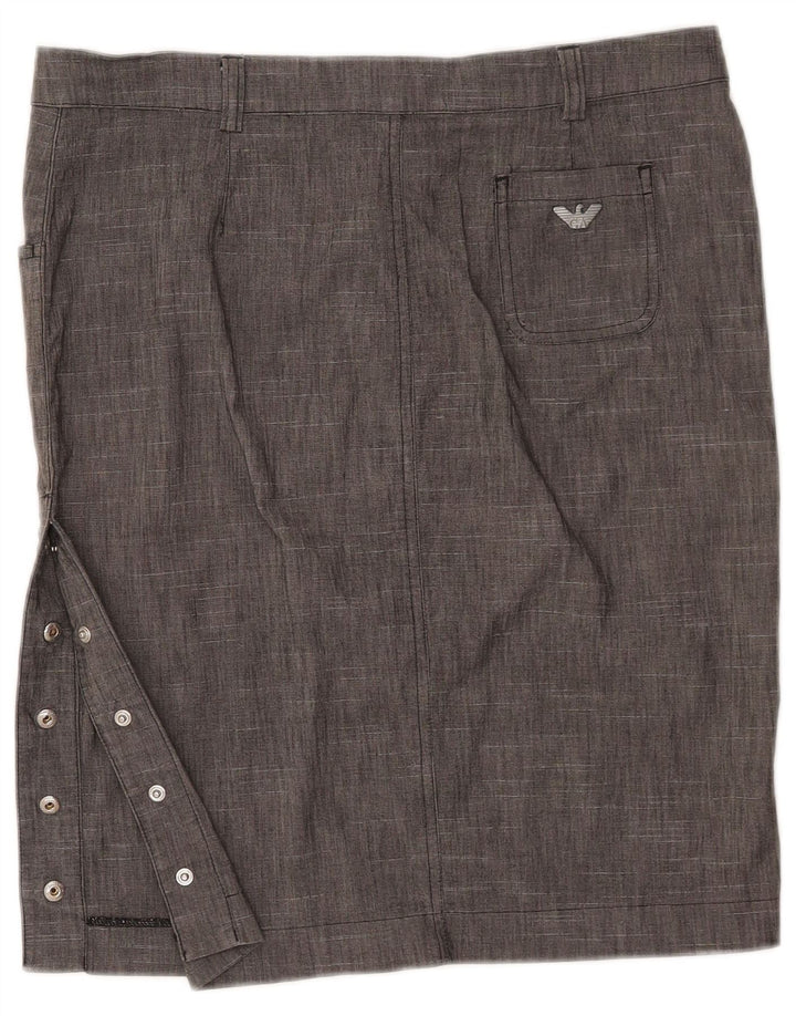 Saia reta feminina Armani W32 grande cinza manchado