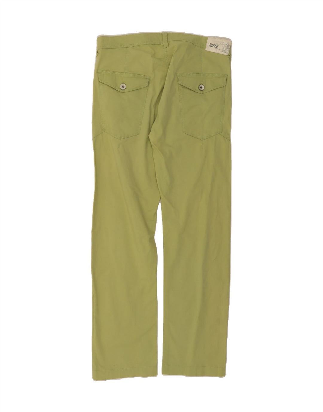 RIFLE Womens Straight Casual Trousers W36 L34 Green Cotton Vintage Rifle and Second-Hand Rifle from Messina Hembry 