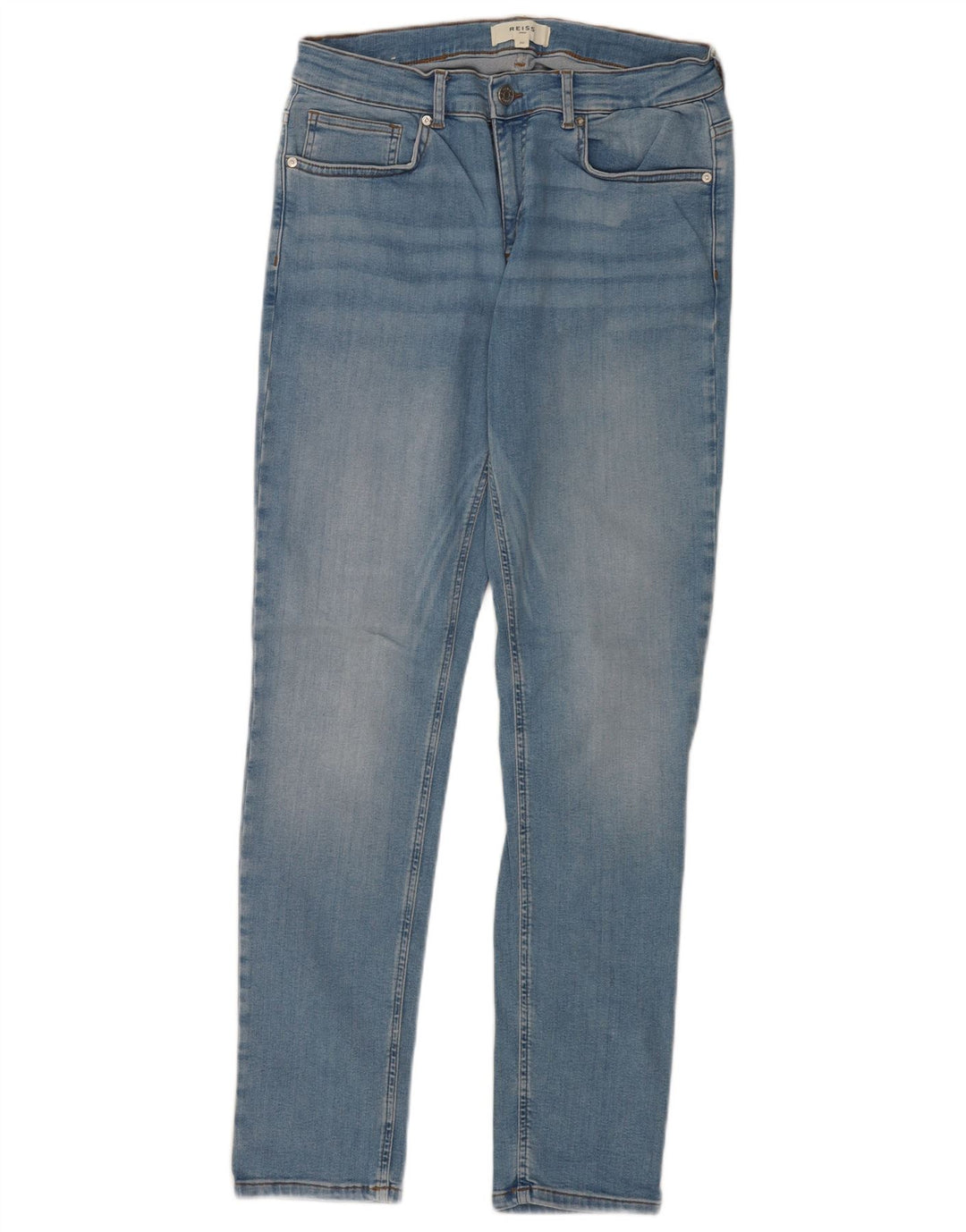 Reiss Mens Slim Jeans W32 L32 Azul Algodão