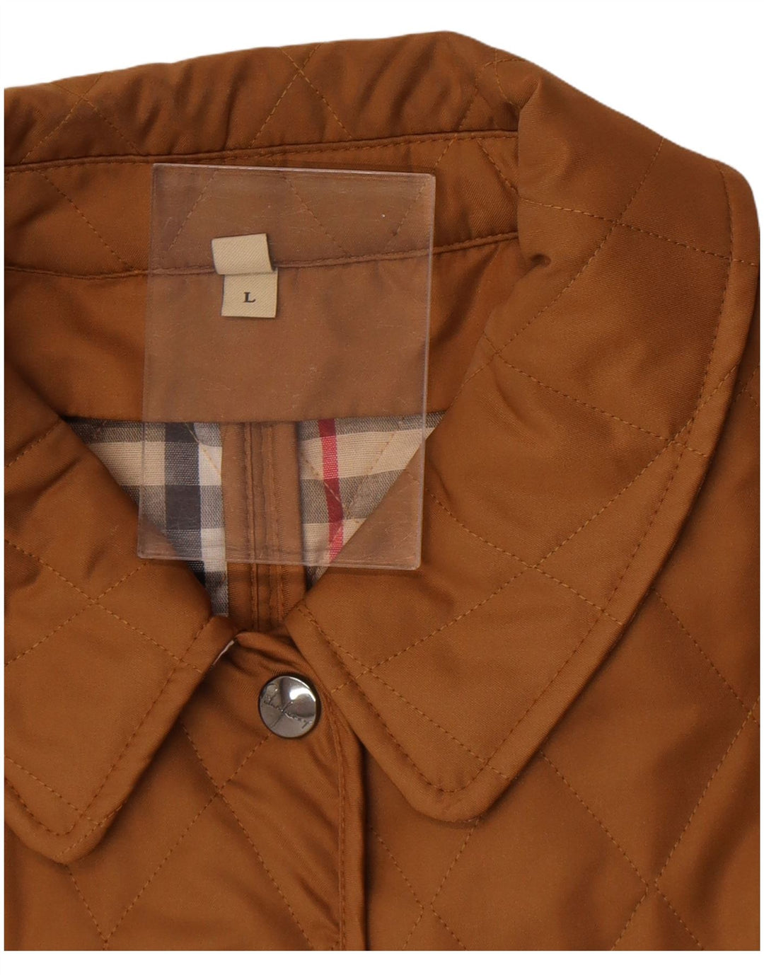 Jaqueta acolchoada feminina Burberry Reino Unido 16 grande algodão bege