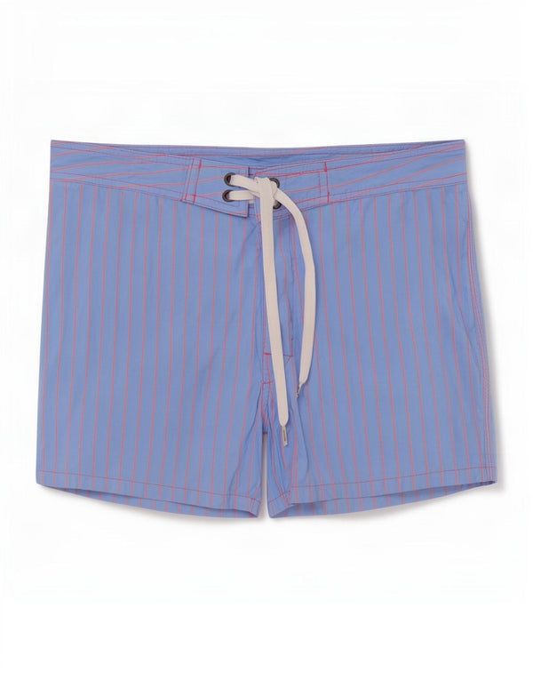 Shorts de natação masculino Sundek poliéster risca de giz azul médio