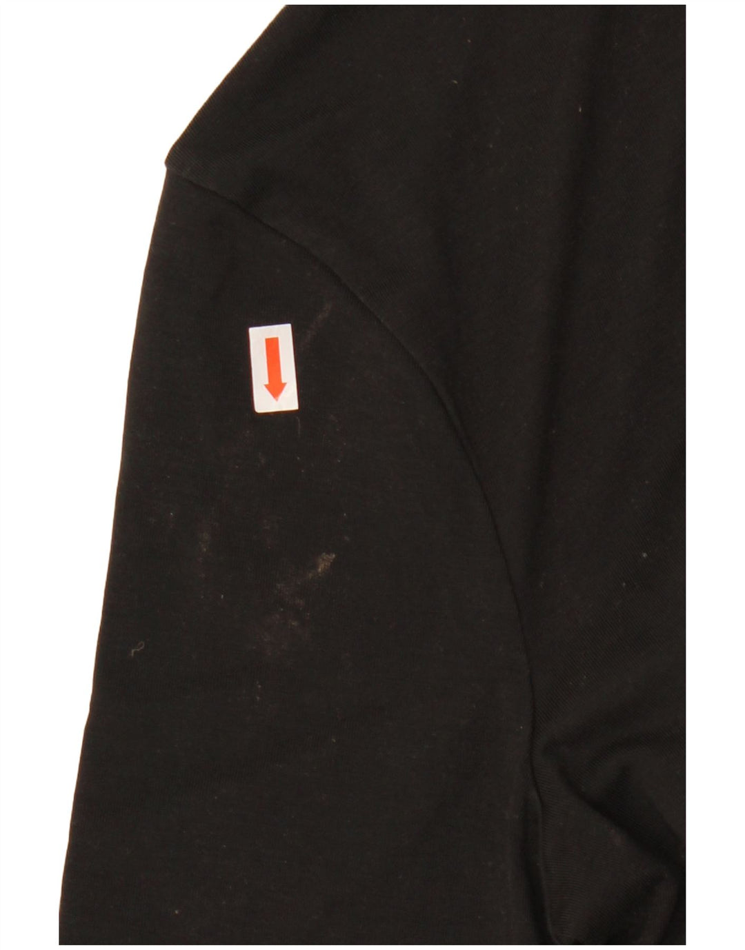 Tommy Hilfiger Top gráfico feminino manga comprida UK 14 médio preto poliéster