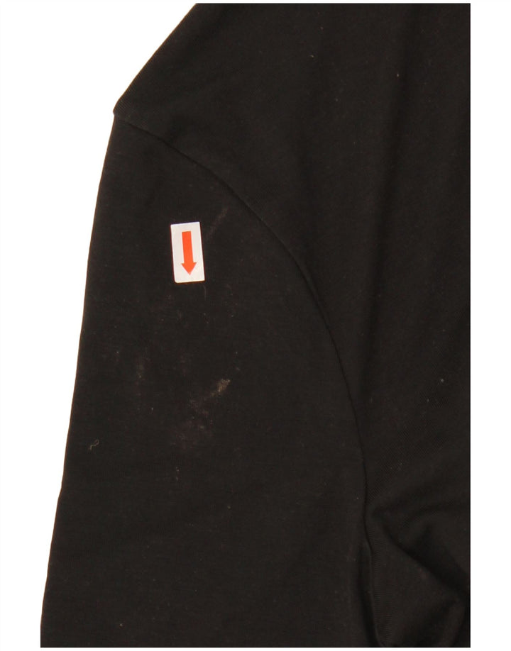 Tommy Hilfiger Top gráfico feminino manga comprida UK 14 médio preto poliéster