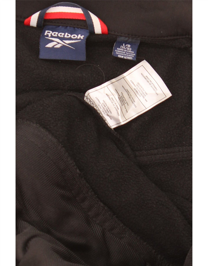 Casaco corta-vento Reebok Boys 14-15 anos grande preto