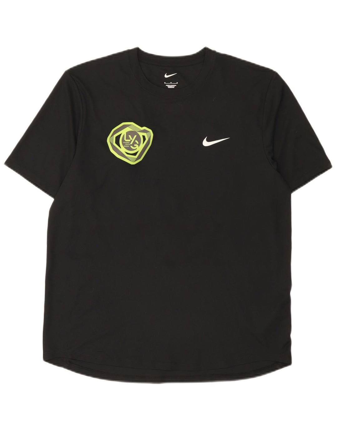 Camiseta Nike masculina gráfica Top médio preto poliéster