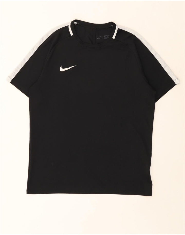 Camiseta feminina NIKE Dri Fit UK 16 grande preto colorblock poliéster