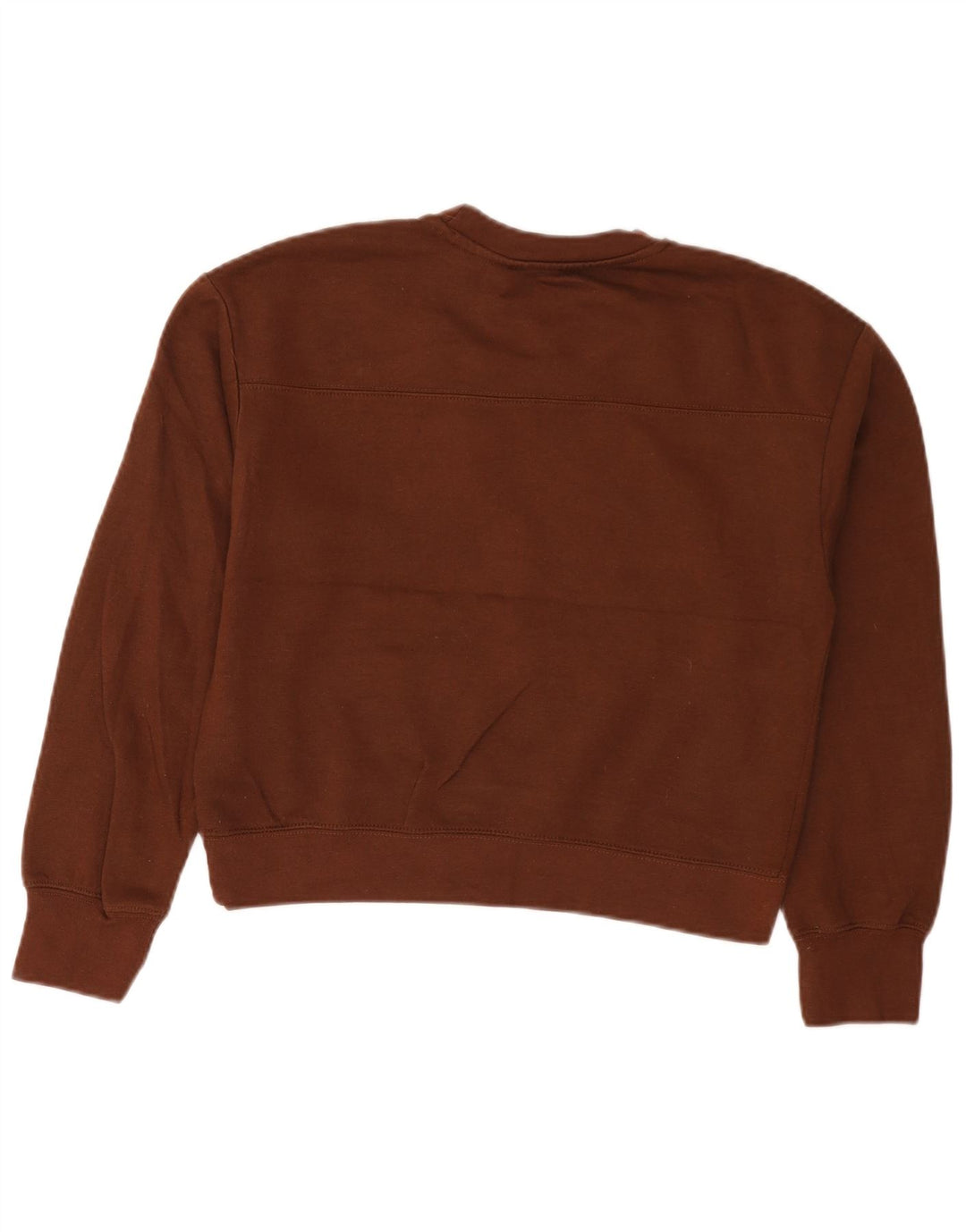 Zara Womens Crop Sweatshirt Jumper UK 10 Pequeno Poliéster Marrom