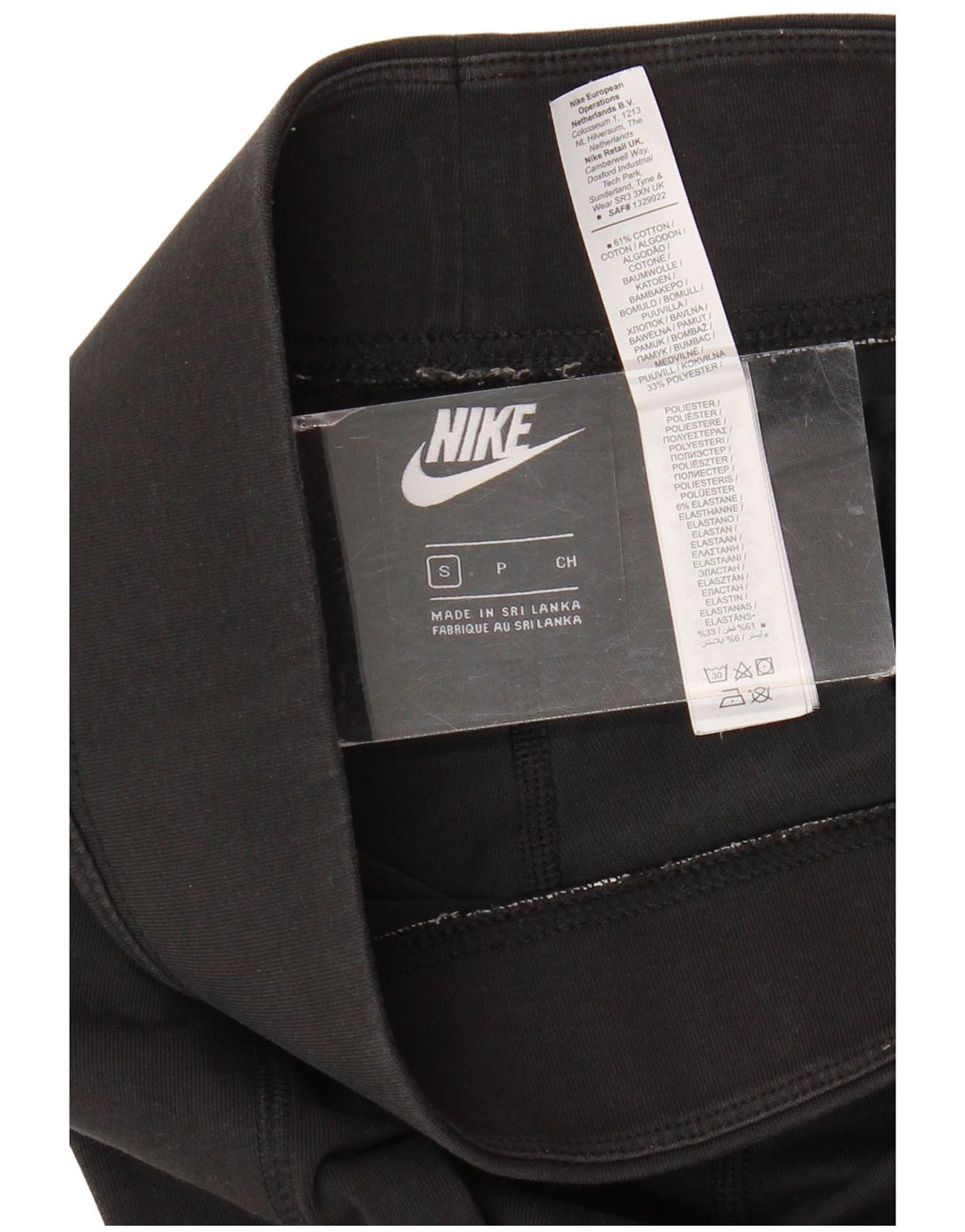Leggings femininas Nike Graphic UK 10 pequenas de algodão preto