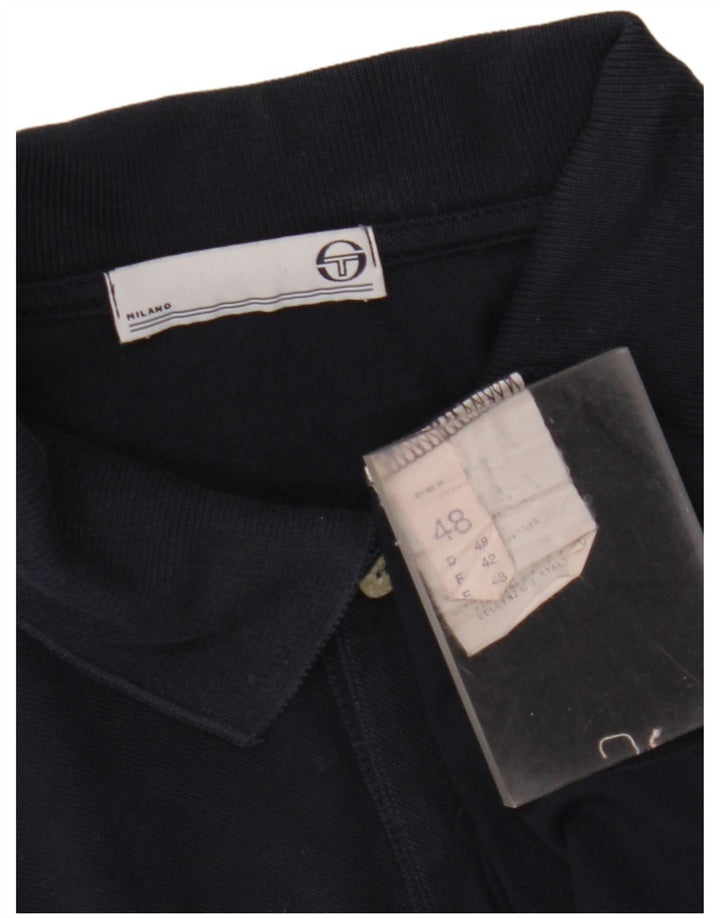 SERGIO TACCHINI Polo masculino IT 48 médio algodão azul marinho