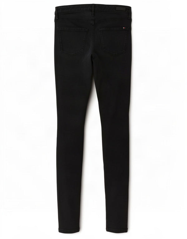 Calça casual skinny feminina Tommy Hilfiger W28 L29 algodão azul marinho