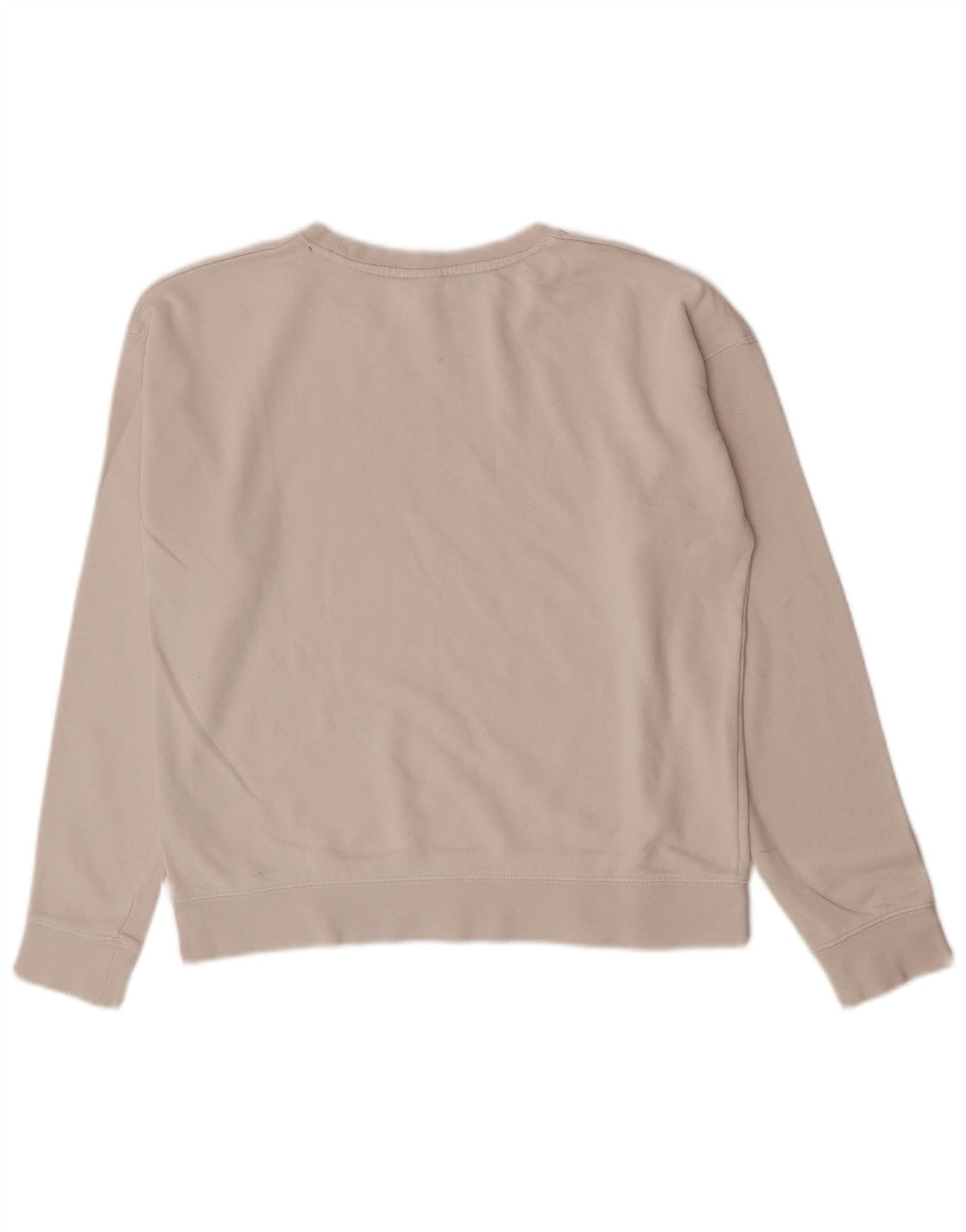 Vans feminino gráfico moletom jumper UK 10 pequeno algodão branco