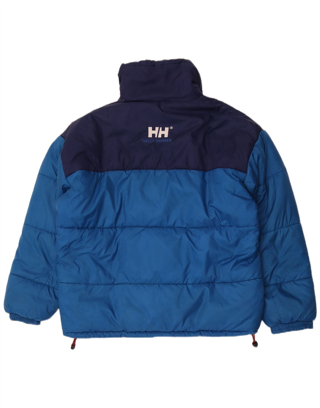 Jaqueta acolchoada masculina Helly Hansen UK 42 XL azul colorblock nylon