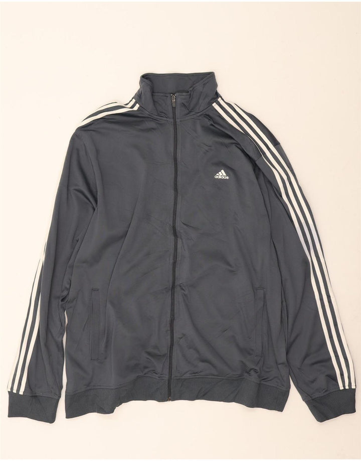 Jaqueta Adidas Mens Climalite Treino Top 2XL Cinza Poliéster