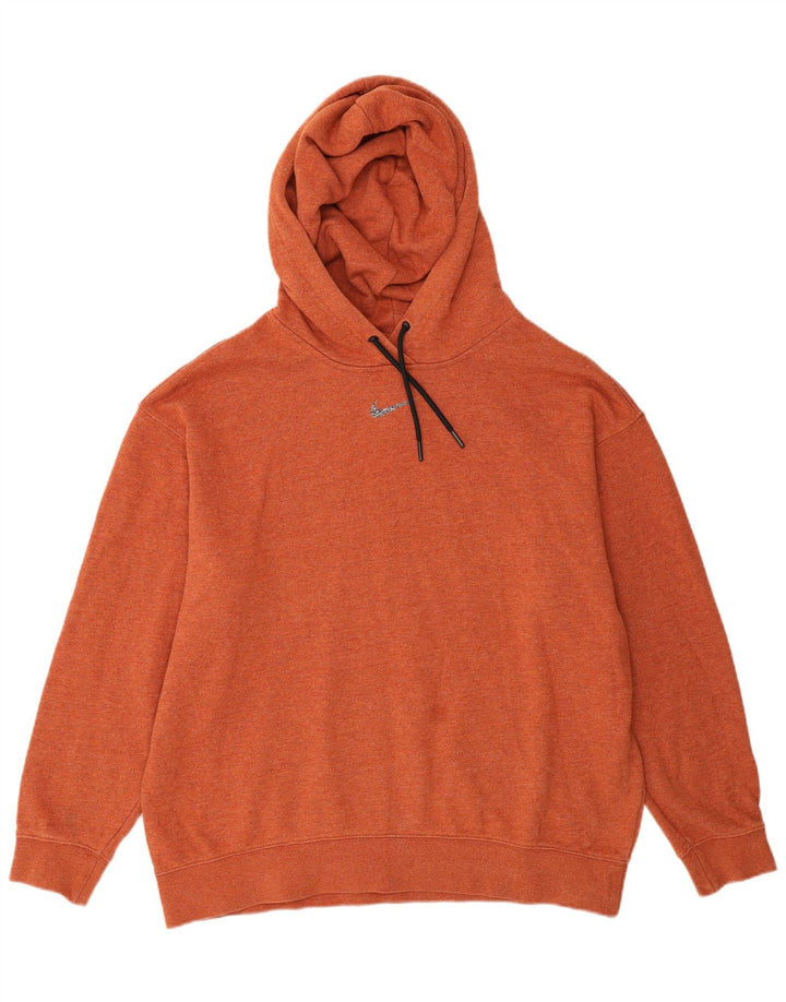 NIKE Mens Hoodie Jumper Pequeno Algodão Laranja