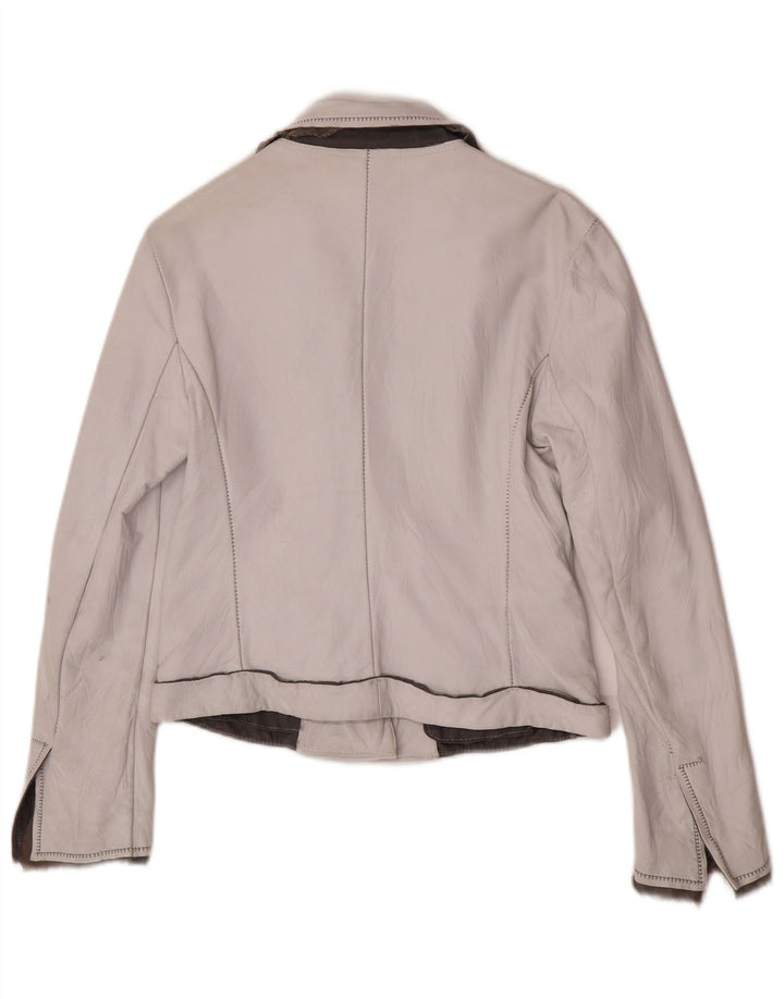 Jaqueta Blazer Feminina Victory com 1 Botão IT 44 Médio Off White Clássico