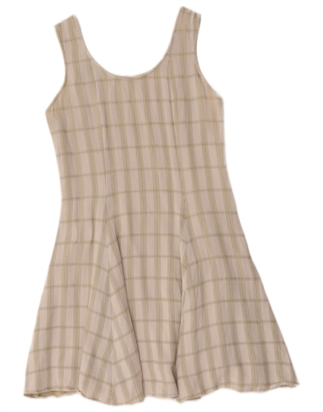 Bagutta vestido feminino sem mangas swing IT 40 pequeno xadrez verde