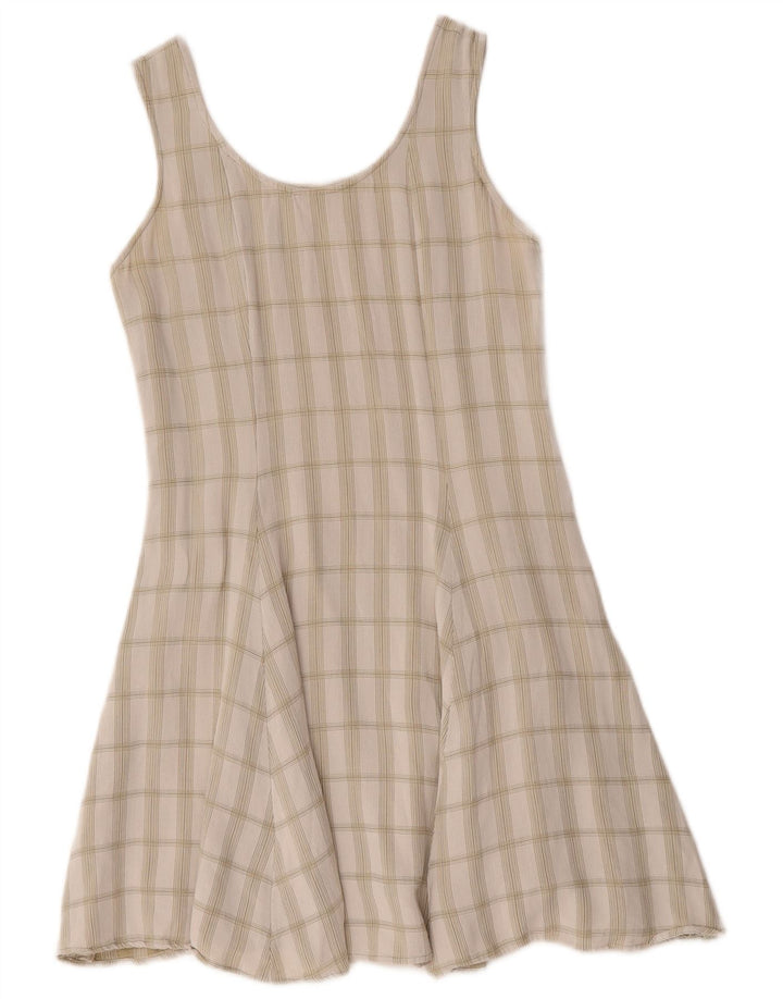 Bagutta vestido feminino sem mangas swing IT 40 pequeno xadrez verde
