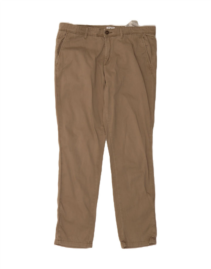 JACK & JONES Mens Slim Chino Trousers W36 L32 Beige Cotton Vintage Jack & Jones and Second-Hand Jack & Jones from Messina Hembry 