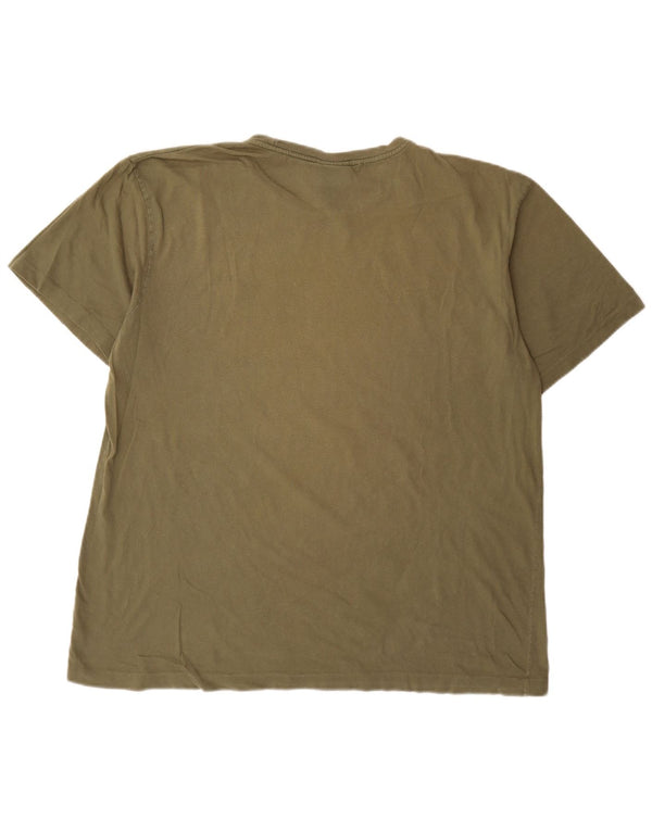 Polo Ralph Lauren Camiseta masculina grande de algodão cáqui